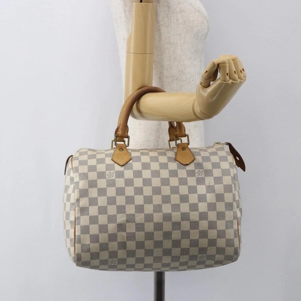 LOUIS VUITTON Damier Azur Speedy 30 Hand Bag